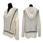 Scotch & Soda | XS | Maison Scotch Natural Loose Knit Lace-Up Hooded Sweater Photo 3