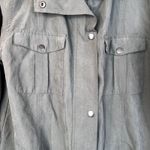 Becool Army Green Utility Zip Up Casual Neutral Shirt Jacket Size Small Classic Photo 4