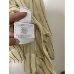 NEW! ETRO ivory gold striped button down silk blouse tie collar IT 48 US L $800 Size 12 Photo 5
