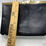 Vintage Etra Black and Brass Chain Croc Embossed Leather Purse Photo 7