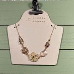 LC Lauren Conrad 🆕  Gold Leaf & Flower Necklace Photo 0