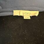 Loft Ribbed Tie Shoulder Navy Blue Sleeveless Blouse Women's Size Small Photo 6