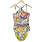 Bleu Rod Beattie NWT  Paisley Print Halterneck One-Piece Swimsuit Size 10 NEW Photo 1