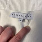 Endless Rose  White‎ Cropped Short Sleeve Sweetheart Neckline Knit Sweater Size M Photo 1