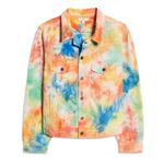 BP Orange Multi Tie Dye Denim Jacket Photo 0