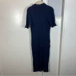 Boden Ribbed Jersey Midi Shirt Dress in navy blue size 12 work office career Photo 3
