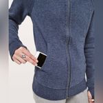 Lulu Townsend Lululemon Scuba Hoodie Light Cotton Fleece Heathered Gatsby Blue Size 6 Photo 2