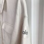 Alo Yoga Renown Cropped Button-Up Pullover Top in WHITE XSmall Photo 2