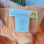 C&C California Orange Linen Blend Cargo Wide-Leg Pull-On Pants Size Large Beachy Photo 5