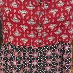 April Cornell Size L Happy Mushroom Tunic Mini Dress Tank Boho Indie Pockets Blue Size L Photo 3