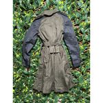 Altuzarra x Target Olive Green Black Belted Trench Coat Size Small Photo 3