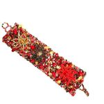 Red beaded flower bracelet Photo 7