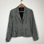 Nina Mclemore Textured Blazer Jacket Size 8 Viscose Silk Work Career Photo 0