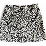 Princess Polly  Black and Cream Leopard Mini Skirt- 4 Photo 0