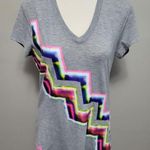 FILA gray graphic vneck activewear tee size large Photo 0
