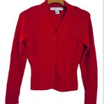 Victoria Jones Vtg  Sweater Petite Hot Red Size Ps Photo 0
