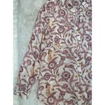 Pilcro  Anthropologie Long Sleeve Blouse Womens Medium  Pink  Floral Photo 3