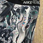 Nike  Pro Dri-fit Women's Colorful Black Psychedelic Training Capris Small Photo 2