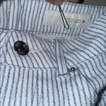 ZARA  Blue and White Striped Straight Leg Jeans Photo 3