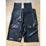 New Women’s Jane & Bleecker Faux Leather Look Leggings Black Large 12” Waist Photo 2