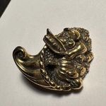 CAMCO Gold Tone Cornucopia Horn Of Plenty Harvest Lapel Pin Brooch Photo 8