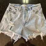 Abercrombie & Fitch  The Mom Short High Rise‎ Blue Jean Denim Cut Off Sz 2/26 Photo 0