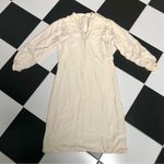 Vintage 60s 70s Silk Cream Off Photo 1