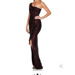 Nookie  One-Shoulder Sequin Dress - Deep Red Photo 2