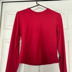 Amazon Women’s Red Long Sleeve Crop Top – Size L Photo 1