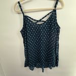 Torrid  Size 2 Plus Navy Printed Strappy Cami Tank Top Adjustable Straps Photo 4