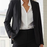 Gap  Black One Button Blazer‎ Small Office Workwear Monochrome Interview Classic Photo 0