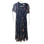 Monique Lhuillier ML Floral Embroidered Mesh Dress EUC Photo 12