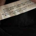 Zara TRF Size M Gingham Embroidered Mini Dress Tassels Boho Eyelet Babydoll Black Size M Photo 4