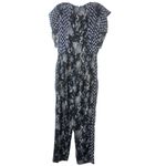 Rebecca Taylor  Paisley Printed Jumpsuit in Black 12 Womens Floral Dressy Outfit Photo 5