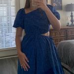 Blue Puffy Sleeve Dress Photo 0
