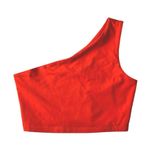 Susana Monaco One Shoulder Crop Top Bright Orange Size S Photo 1