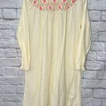 Vintage Prom'n Nod Long Sleeve Short Nightgown Beige Floral 60s Nylon Blend M Size M Photo 7