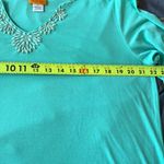 Ruby Rd  women’s Large mint top with jeweled neck accents Photo 5