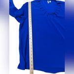 Cato Royal Blue V-neck Blouse with Bell Sleeves Photo 9
