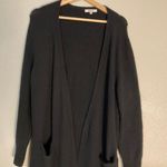 Madewell Cardigan Sweater 1X Black Merino Alpaca Blend Open Front Photo 1