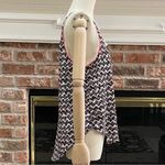 Lush Clothing Lush (Nordstrom) abstract black white and neon pink tank w/ fringe / S / EUC Photo 2