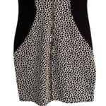 EXPRESS  Womens Leopard Print Dress Size 8 Black Sleeveless Pencil Full Back Zip Photo 6