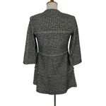 CAbi The Times Jacket XXS Tweed Hook Eye Closure Black White Career Classic Photo 3
