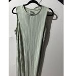 A New Day Women's Medium Green Ribbed Knit Sleeveless Tank Midi Dress Photo 2