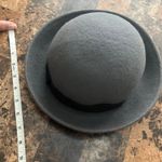 Vintage Casual British Style Round Top Curled Wool Hat Gray Photo 6