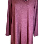 French Grey NWT Anita Sweater Dress Burgundy Size L Button Cowl Neck Cozy Knit Photo 0
