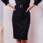 Gal Meets Glam  | Joy Belted Midi Rib Dress Black | 00 Photo 1