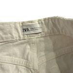 ZARA White Distressed Jean Shorts Photo 4