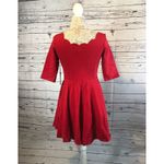 Lulus NWT  Tip the Scallops Red Scalloped Skater Dress size large Photo 7