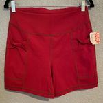 Free People NWT  Red Grape Shorts With Pockets Size L Photo 0